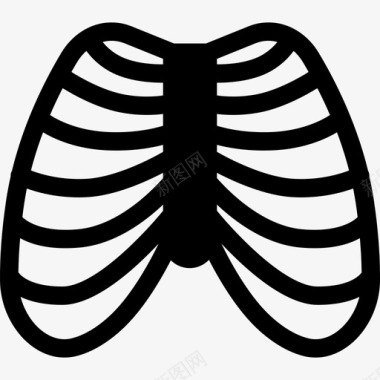 胸腔医疗保健图标图标