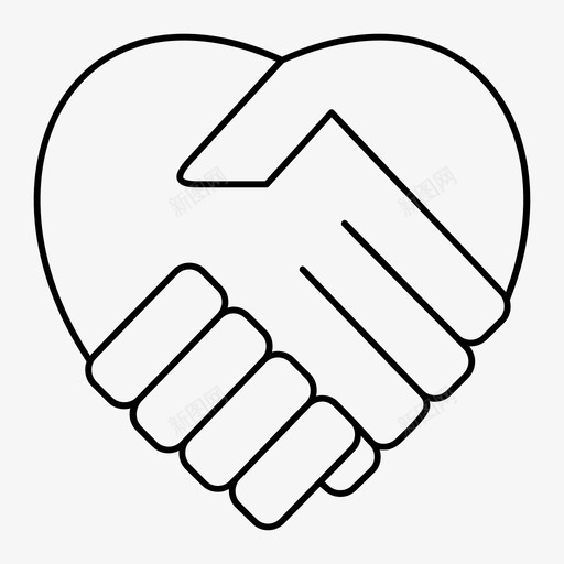 握手朋友良好的关系图标svg_新图网 https://ixintu.com 心 手 握手 朋友 良好的关系