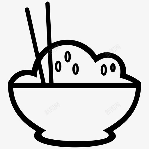 米饭碗一碗饭图标svg_新图网 https://ixintu.com 一碗饭 碗 米饭 食物 饭碗