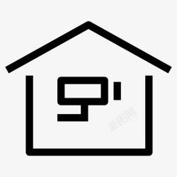 物业监控房屋监控摄像头闭路电视图标高清图片