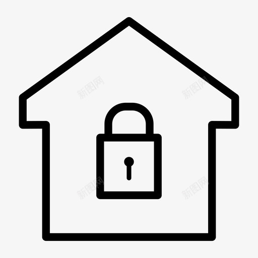 家庭保护家庭安全锁家图标svg_新图网 https://ixintu.com 家庭保护 家庭安全 锁家 锁标志