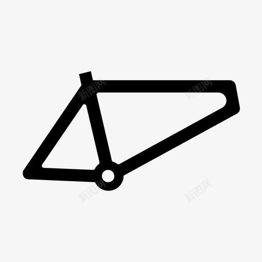 车架自行车零件图标svg_新图网 https://ixintu.com 自行车 自行车零件 车架 零件
