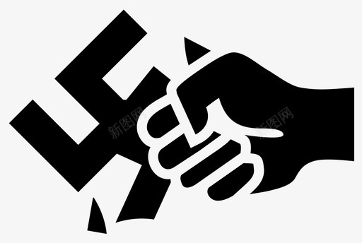 反纳粹左翼政治图标图标