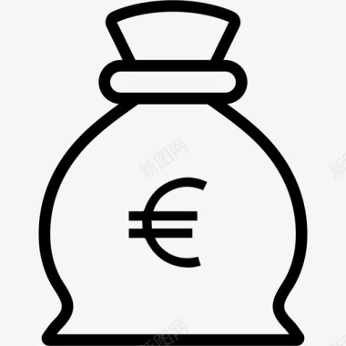 欧元包银行货币图标图标
