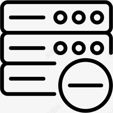 数据库减号服务器存储器图标图标