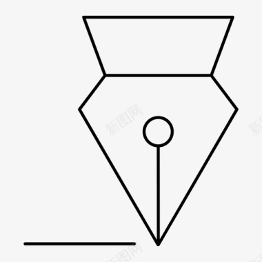 钢笔笔尖文具图标图标