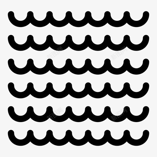 海浪海洋图案图标svg_新图网 https://ixintu.com 图案 水 海洋 海浪
