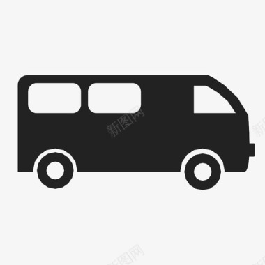 公共汽车小汽车小型公共汽车图标图标