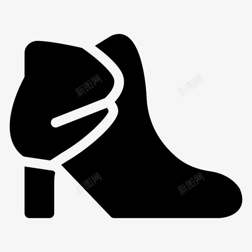 鞋跟商务脚图标svg_新图网 https://ixintu.com 商务 美容和水疗雕刻 脚 鞋 鞋跟 风格