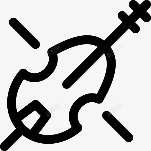 中提琴弓古典图标svg_新图网 https://ixintu.com 中提琴 乐器第2部分 古典 弓 弦乐 管弦乐队 音乐