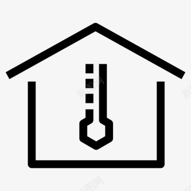 房子温度效率能源图标图标