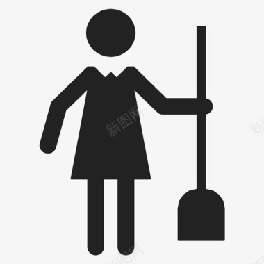 清洁服务活动扫帚图标图标