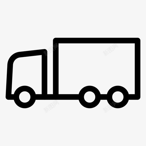 卡车汽车商业图标svg_新图网 https://ixintu.com 卡车 商业 施工线图标 汽车 车辆 运输