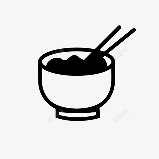 一碗面条食物图标svg_新图网 https://ixintu.com 一碗面条 食物