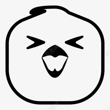 笑妞表情符号hanaemojis小鸡版图标图标