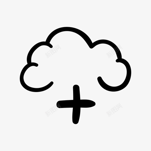 cloudplus添加存储图标svg_新图网 https://ixintu.com cloudplus icloud 云存储 存储 添加