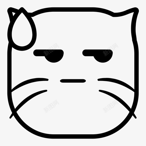失望猫表情符号韩娜表情猫版图标svg_新图网 https://ixintu.com 失望猫 表情符号 韩娜表情猫版