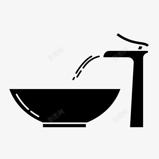 水槽浴室现代图标svg_新图网 https://ixintu.com 水 水槽 水槽水龙头 浴室 浴室物品 现代
