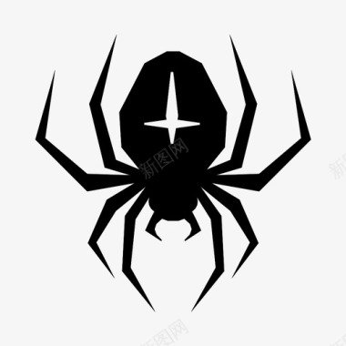 蜘蛛蜘蛛恐惧症黑寡妇图标图标