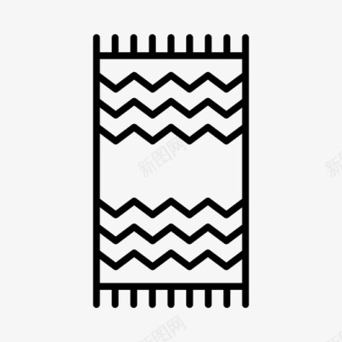 沙滩巾斐济夏威夷图标图标
