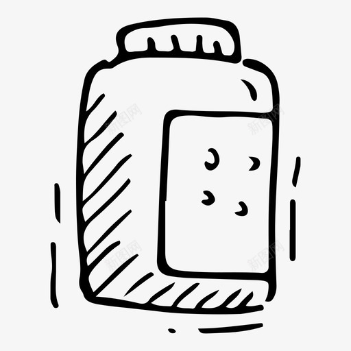 罐子厨房调味品图标svg_新图网 https://ixintu.com 厨房 涂鸦厨房 糖 罐子 调味品