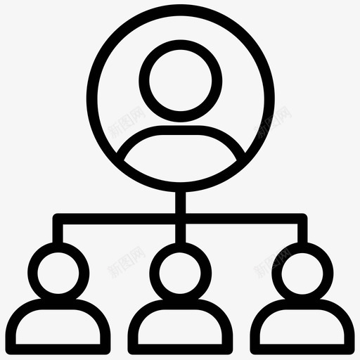 团队层次结构管理监督图标svg_新图网 https://ixintu.com 团队层次结构 监督 管理 项目管理行图标
