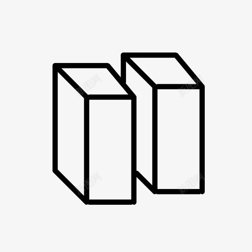 透视图块三维立方体盒子图标svg_新图网 https://ixintu.com 三维立方体 几何系列 建筑 数据仓库 盒子 砖块 透视图块
