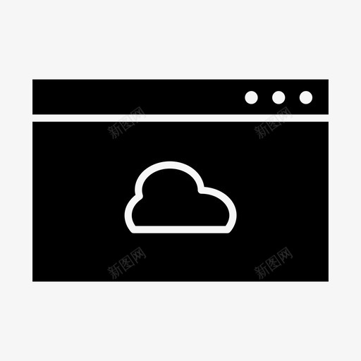 浏览器云云服务互联网接入图标svg_新图网 https://ixintu.com 云服务 互联网接入 在线浏览器 浏览器云 网页