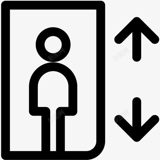 电梯楼层负载图标svg_新图网 https://ixintu.com 机器 标志符号概述 楼层 电梯 负载