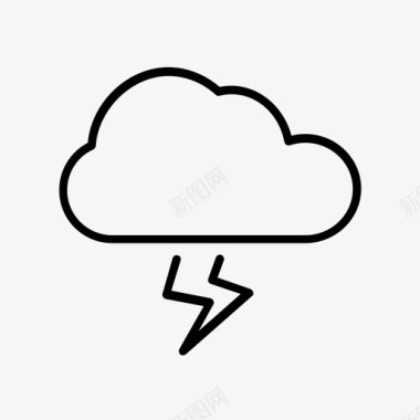 雷电云预报图标图标