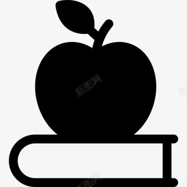 苹果和书教育图标图标