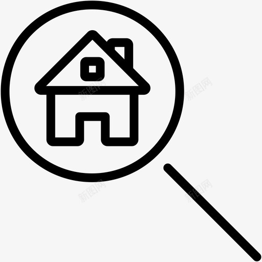 找到家房子地方图标svg_新图网 https://ixintu.com 地方 房地产 房子 找到家 搜索