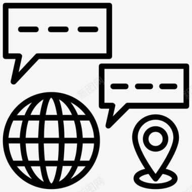 全球论坛全球传播信息技术图标图标