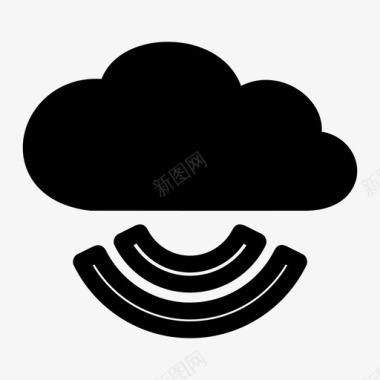 云计算云网络wifi云图标图标