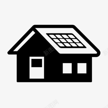 家用太阳能板清洁能源电力图标图标