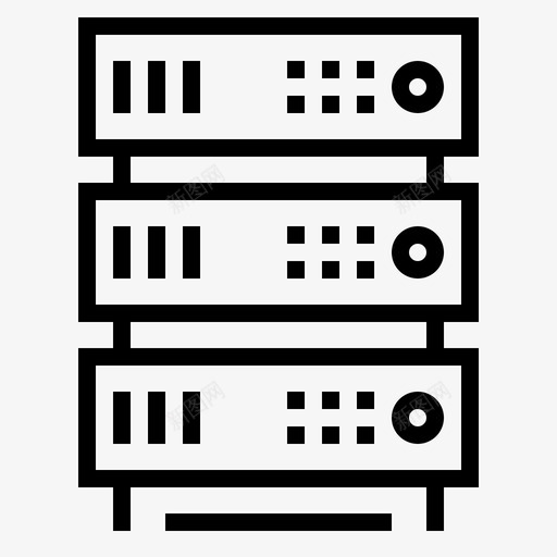 服务器机架阵列网络图标svg_新图网 https://ixintu.com 数据组织和管理 服务器机架 系统 网络 阵列