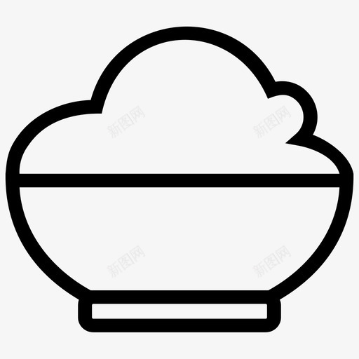 米饭碗一碗饭图标svg_新图网 https://ixintu.com 一碗饭 碗 米饭 食物 饭碗