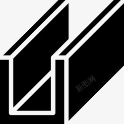 U型组成结构u型梁建筑钢结构图标高清图片