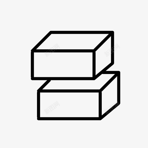 堆积积木三维立方体砖块图标svg_新图网 https://ixintu.com 三维立方体 几何积木 几何系列 堆积积木 多米诺骨牌游戏 砖块
