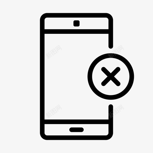 智能手机关闭错误用户界面图标svg_新图网 https://ixintu.com 智能手机关闭 用户界面 移动用户界面 错误