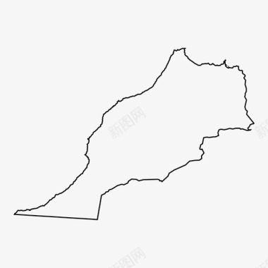 摩洛哥地图非洲北部图标图标