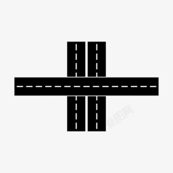 高速公路立交桥道路城市十字路口图标高清图片