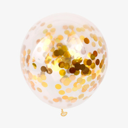 满地的金纸屑金色纸屑气球高清图片