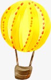 手绘黄色氢气球装饰png免抠素材_新图网 https://ixintu.com 氢气 装饰 黄色
