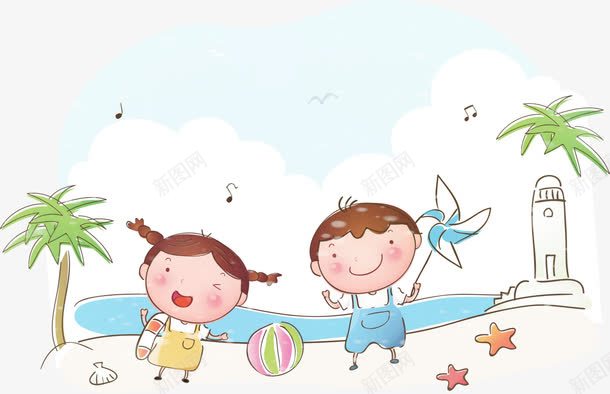 玩耍的小孩子png免抠素材_新图网 https://ixintu.com 孩子素材 小孩子 手绘小孩子