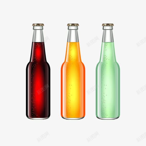 瓶装饮料png免抠素材_新图网 https://ixintu.com 彩色 气泡饮料 瓶装 饮料