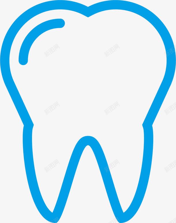 蓝色牙齿png免抠素材_新图网 https://ixintu.com 器官 牙齿 生物医药