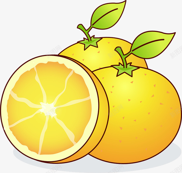 橙子蔬菜绿色食品水果png免抠素材_新图网 https://ixintu.com 橙子 水果 绿色食品 蔬菜