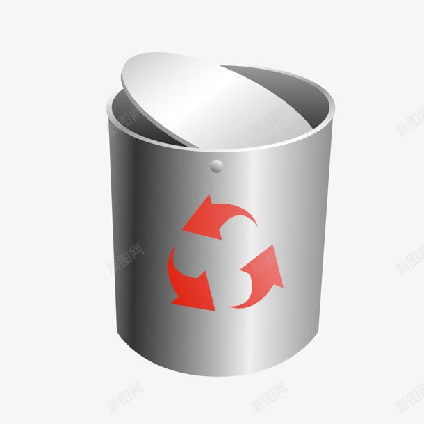 可回收垃圾桶png免抠素材_新图网 https://ixintu.com 可回收 回收 回收垃圾 垃圾回收 垃圾桶