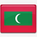 马尔代夫国旗国国家标志素材